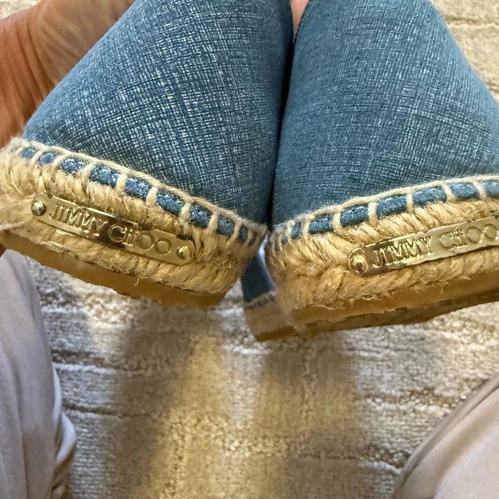 Jimmy Choo Denim Blue Espadrilles